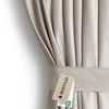 RESTILO VELVET curtain, warm beige, plain, glamour style, fastening sash (tie-back), multifunctional tape, velvet fabric, 140 x 160 cm