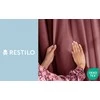 Veliūrinė užuolaida su klostėmis rožių spalvos