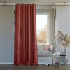 Naktinė užuolaida su žiedais AmeliaHome Glamour, 140X250 cm, spalva: vyno
