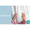 Užuolaida su klostėmis iš velveto balta