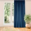 Homede Užuolaidos 135×225 cm aksominės tamsiai mėlynos Velvet Flex