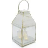 Ambiance Light Koopman Latarnia lampion adwentowy roraty LED 25cm 3 świece timer balta