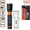 Black & Decker Juodas + DECKER LATARKA TAKTYCZNA aliumininės 10W 500LUMENÓW Juodas + DECKER