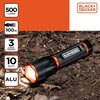 BLACK +  DECKER Juodas + DECKER LATARKA TAKTYCZNA aliumininės 10W 500LUMENÓW Juodas + DECKER