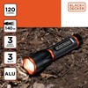Black & Decker Juodas & Decker LATARKA TAKTYCZNA aliumininės 3W 120LUMENÓW Juodas + DECKER