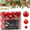 Christmas Gifts Dekoratyviniai plastikiniai žaisliukai seifui, 46 vnt., raudoni žėručiai