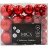 Christmas Gifts Dekoratyviniai plastikiniai žaisliukai seifui, 46 vnt., raudoni žėručiai