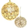 Christmas Decoration Kalėdų puošmena DEKORACIJOS RUTULIS SU BLIUTELAIS 8cm AUKSO