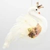 Christmas Decoration kabantis dekoratyvinis gulbės papuošalas 17 cm