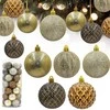 Christmas Decoration Plastikiniai kalėdiniai burbulai 6 cm, 35 vnt., gintariniai