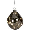 Christmas Decoration stiklinis LED lašo formos papuošalas 10cm