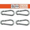 BLACK &amp; DECKER Juodas &amp; DECKER PLIENINIS KARABINAS 4VNT Juodas + DECKER 239965