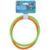 Eddy Toys nardymo žiedai 2 vnt žalia ir oranžinė