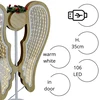 EDELMAN DEKORATYVINIS ANGELAS SPARNAI MEDINIS 106 LED INFINITY 37CM USB LUCA