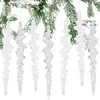 Edelman Kalėdinis rutulys Forma Plastikinis Saugus Varveklis aukštis: 18 cm 7 vnt. Mica