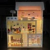 Enero Toys Medinis lėlių namelis su apšvietimu Enero