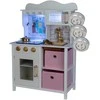 Enero Toys Medinė vaikiška virtuvėlė su LED 60x30x88,5cm