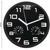 Excellent Houseware SIENINIS LAIKRODIS 25cm SU TERMMETRU, Juodas