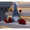 Home Styling Collection dekoratyvinis pliušinis LED nykštukas, 38cm, pilkas