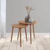 Home Styling Collection komplektas šoninių kavos stalų medinis paviršius