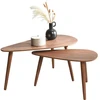 Home Styling Collection SVETAINĖS KAVOS STALIUKŲ RINKINYS 2 VNT. MDF MEDIENOS