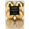 Mondex Christmas Decoration DEKORATYVINIS PLASTIKINIS KUMULYS, Saugus, 6 vnt., 80 mm skersmens, AUKSO