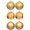 Mondex Christmas Decoration DEKORATYVINIS PLASTIKINIS KUMULYS, Saugus, 6 vnt., 80 mm skersmens, AUKSO