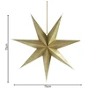 KOOPMAN Kaledžių dekoracija Christmas Gifts Dekoratyvinė žvaigždė popierinė 75 cm šampanės spalvos