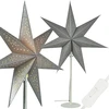 Lampa stołowa Koopman Lampka stojąca gwiazda dekoracyjna 65cm E 14 sidabrinė