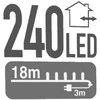 Christmas Decoration KALĖDINĖS LEMPUTĖS GIRLIANDA 240 LED SU LAIKMAČIU MULTICOLOR 809580