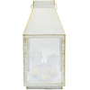 KOOPMAN LATARNIA LAMPION ADWENTOWY RORATY LED 35CM 3 ŚWIECE TIMER Baltas