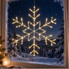 KOOPMAN Dekoracja świąteczna Christmas decoration Płatek śniegu dekoracyjny wiszący 120LED ciepły balta