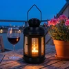 KOOPMAN ŚWIECZNIK NA TEA LIGHT LATARENKA 20CM Juoda