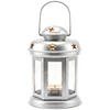 KOOPMAN ŚWIECZNIK NA TEA LIGHT LATARENKA 15CM SREBRNA