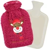 KOOPMAN TERMOFOR GUMOWY XMAS 1,75L USMIECHNIĘTY RENIFER Raudonas