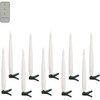 Kalėdinės eglutės žvakės ant segtuko, 10 LED, šiltai baltos, LUCA