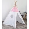 Vaikiška indėniška palapinė-vigvamas Enero Toys, rožinė/balta