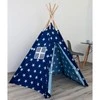 Vaikiška indėniška palapinė-vigvamas Enero Toys, mėlyna/balta