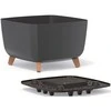 Prosperplast gracia square 24 cm antracito spalva