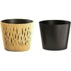 Vazonas su įdėklu D160*H138 mm 1.7L mocca SANDY ROUND Prosperplast