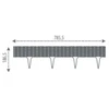 Prosperplast Dekoratyvinė tvorelė IBWI L390cm H18.6cm plastikinė/pilka