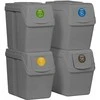 Prosperplast SORTIBOX atliekų rūšiavimo šiukšliadėžių rinkinys, 4x20L (ISWB20S4-405U)
