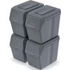 Prosperplast SORTIBOX atliekų rūšiavimo šiukšliadėžių rinkinys, 4x20L (ISWB20S4-405U)