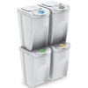 Prosperplast Atliekų rūšiavimo šiukšliadėžė Sortibox 4 x 35 l, pelenų pilka spalva