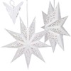 Party Deco Saska Christmas Popierinė dekoracinė žvaigždė 45 cm, 9 atšakos, balta