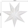 Saska Christmas Popierinė dekoracinė žvaigždė 45 cm, 7 šakelės, balta