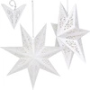 Saska Christmas Popierinė dekoracinė žvaigždė 45 cm, 7 šakelės, balta