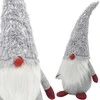 Saska Christmas pilkas dekoratyvinis nykštukas 45 cm