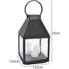 Saska Garden Latarnia lampion LED 25CM 3 świece Saska Gift & Decor