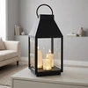 Saska Garden Latarnia lampion LED 35CM 3 świece Saska Gift & Decor